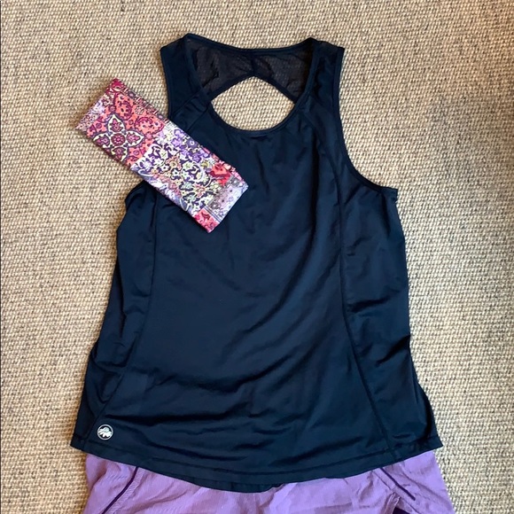Senita Athletics Tops - Senita Athletics brand black tank - medium